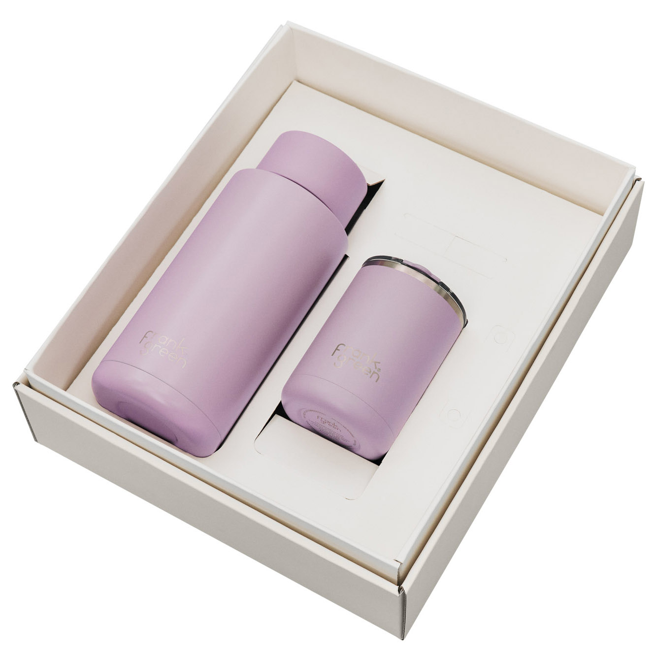 frank green Gift Set - 12oz Cup/34oz Bottle With Flip Lid Lilac Haze